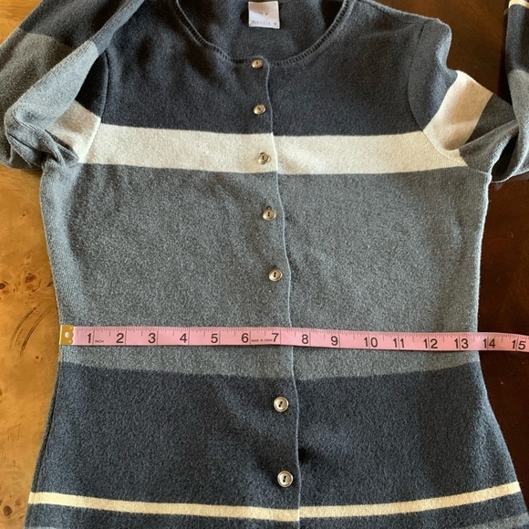 Laurie B. Shades of‎ Gray Striped Cardigan Set - Picture 8 of 14
